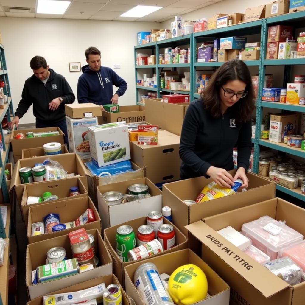 Community support for food pantries in Muskegon MI