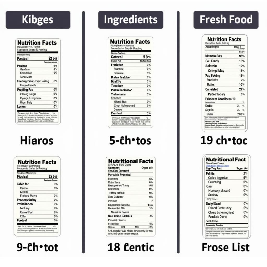 Comparing Dog Food Labels for Nutritional Information