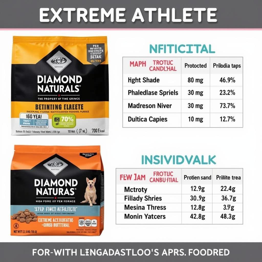 Comparing Dog Food Labels: Diamond Naturals Extreme Athlete and Competitors