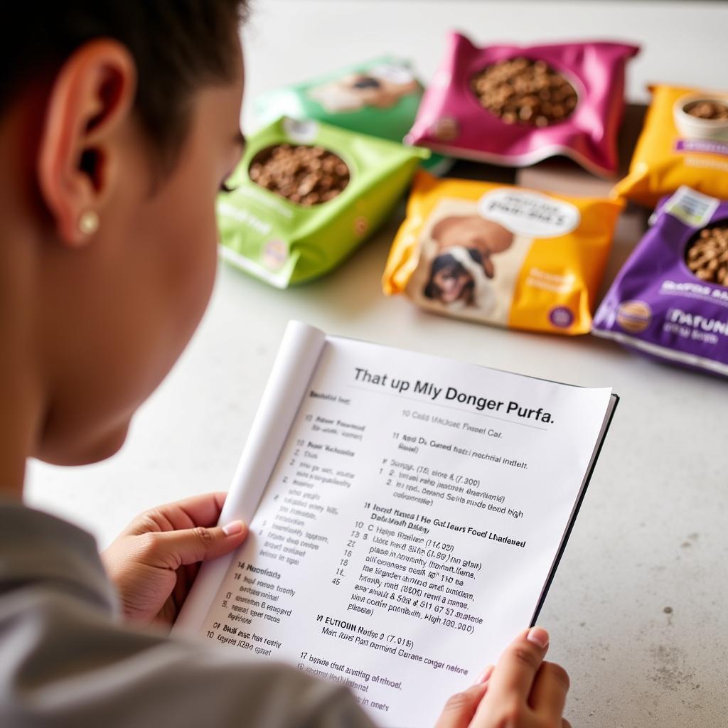 Comparing ingredients on different dog food multipack labels