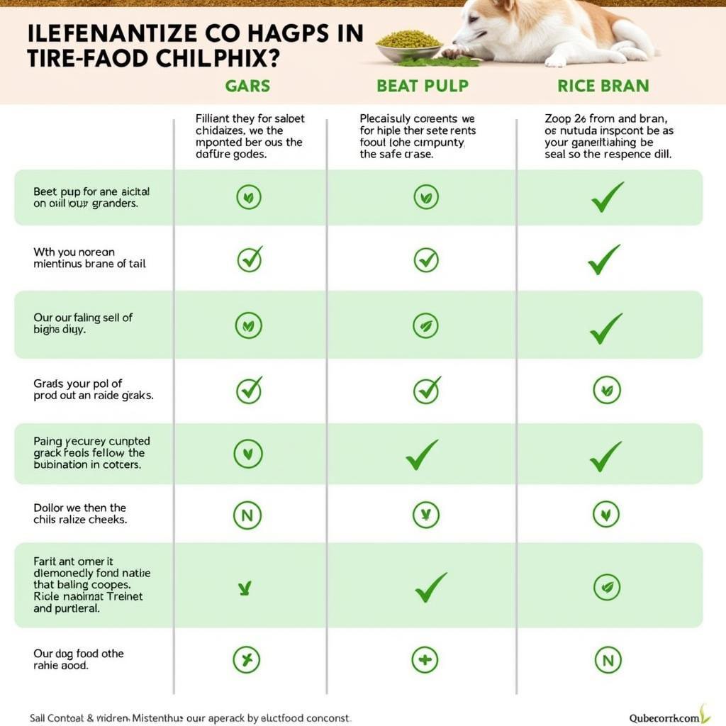 Comparison of Fiber Sources in Dog Food