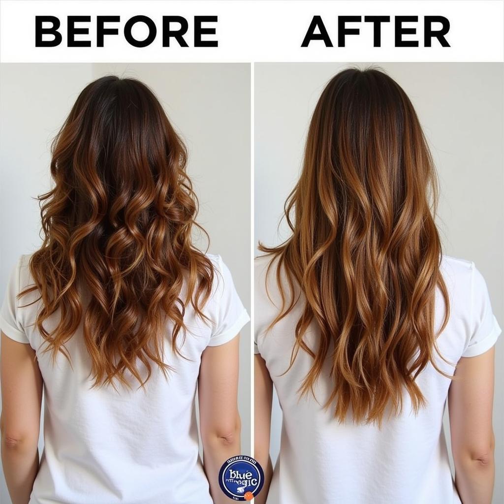 Hair Before and After Using Blue Magic Hair Food