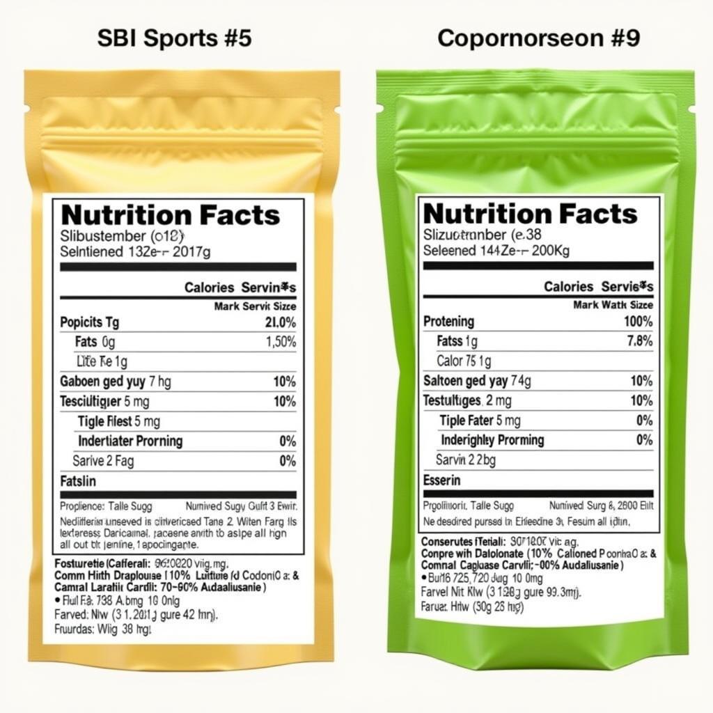 Comparing Nutritional Labels of Powdered Dried Foods