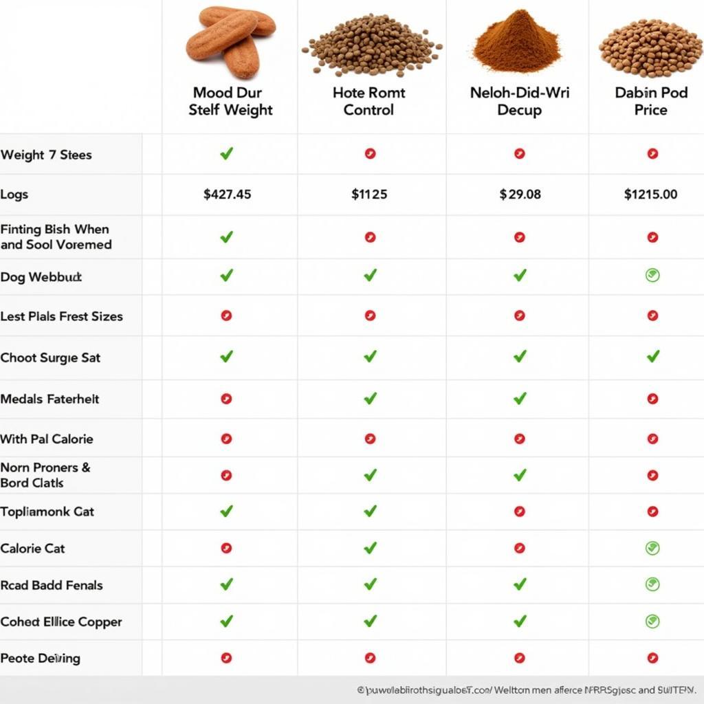 Comparison of Weight Control Dog Foods