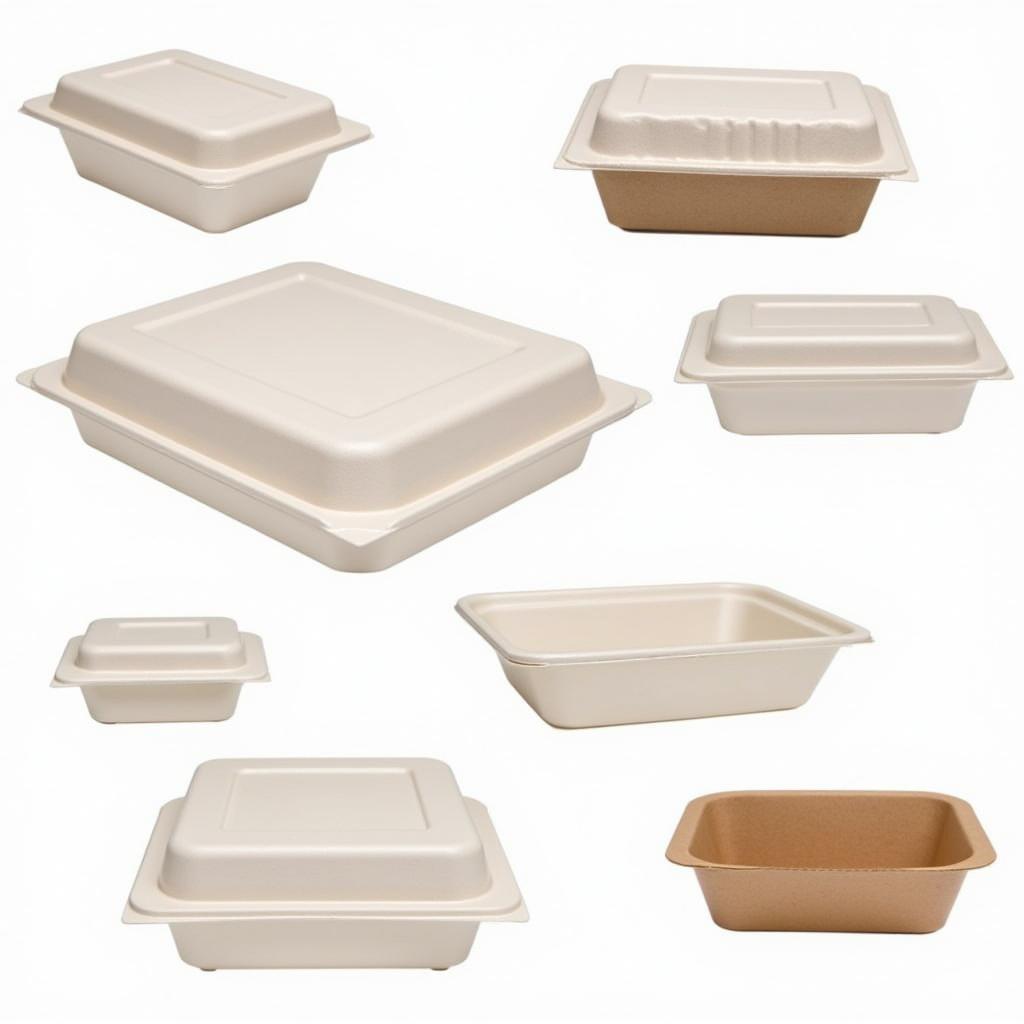 Variety of Compostable Food Containers with Lids