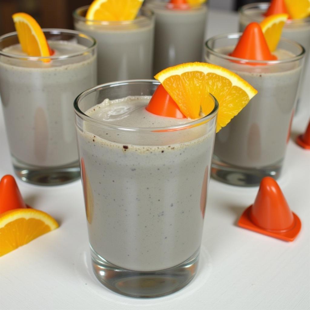 Construction Party Food Cement Mixer Smoothies