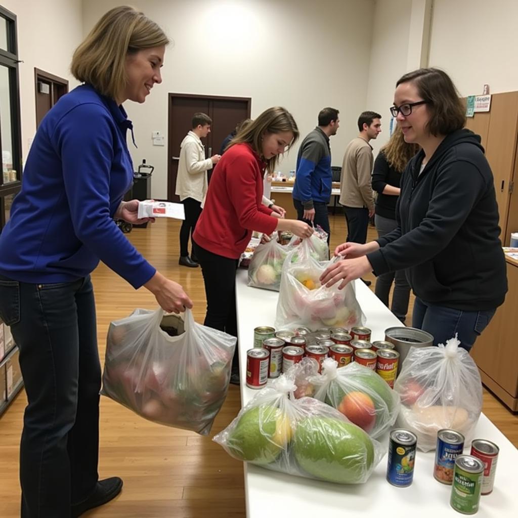 Food Distribution at the Cortland Food Bank