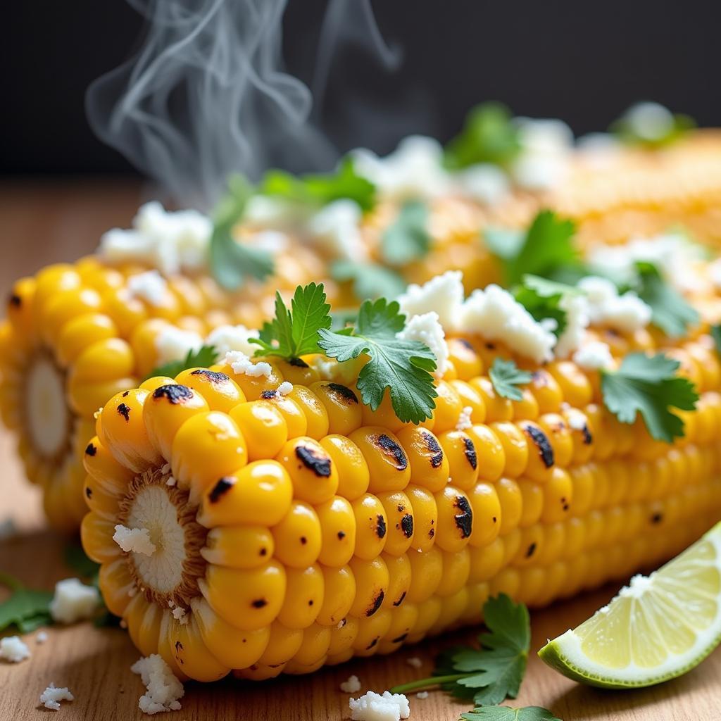 Cotija Cheese on Grilled Corn