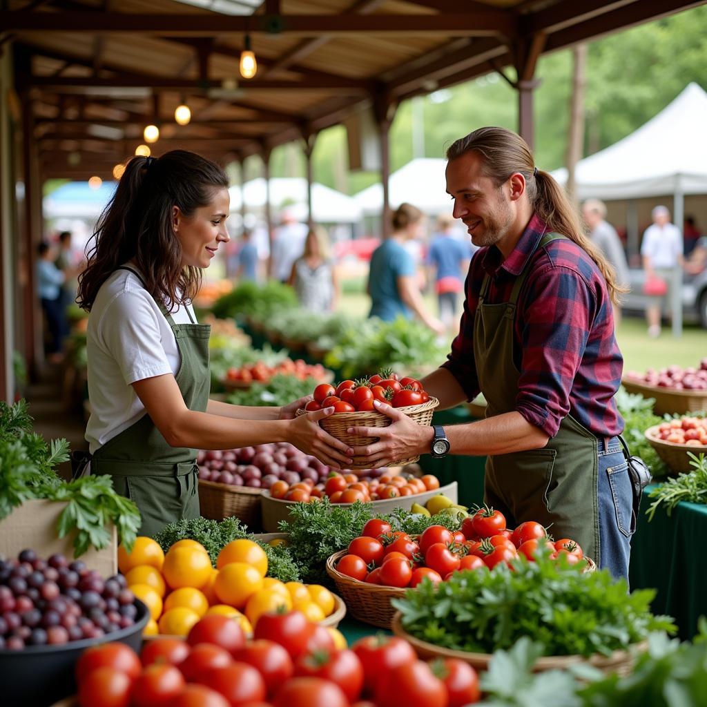 Fresh Produce at a Farmers Market