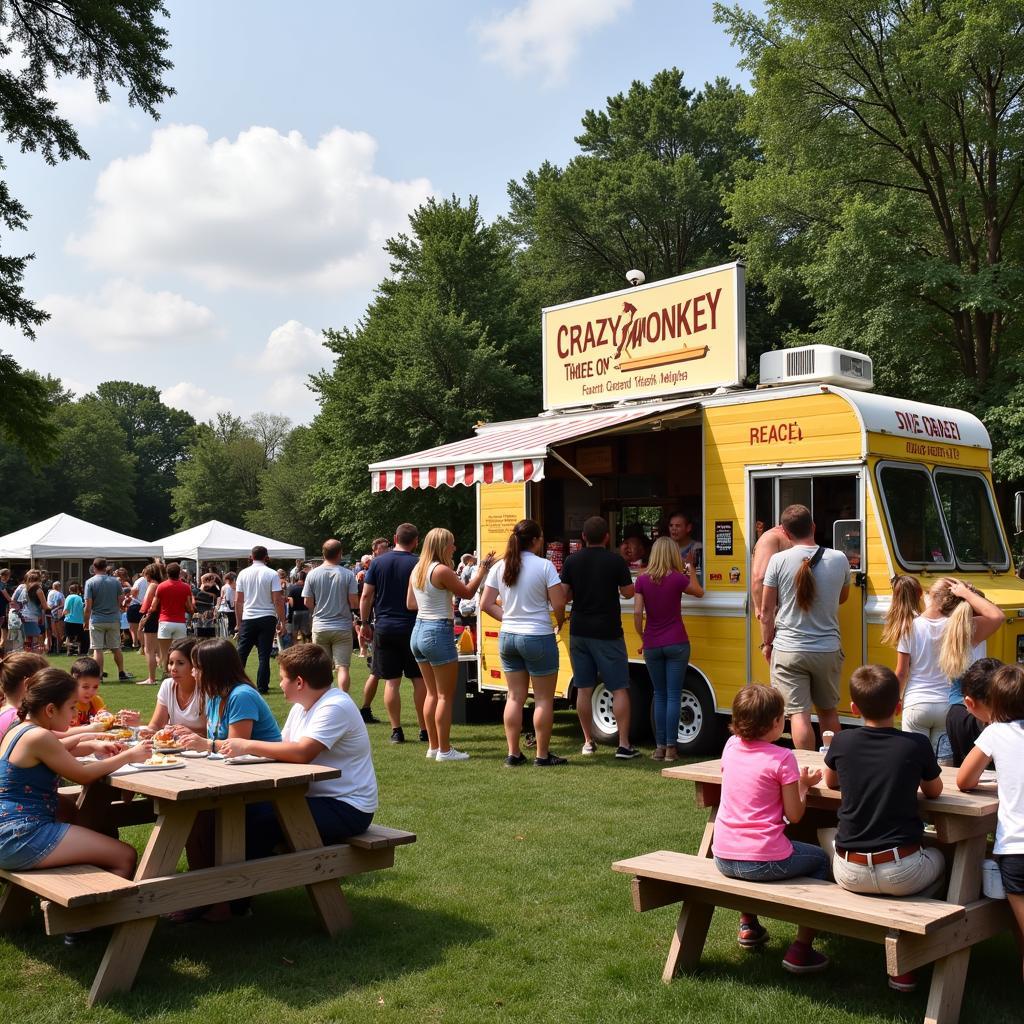 Crazy Monkey Food Trailer at a Local Event