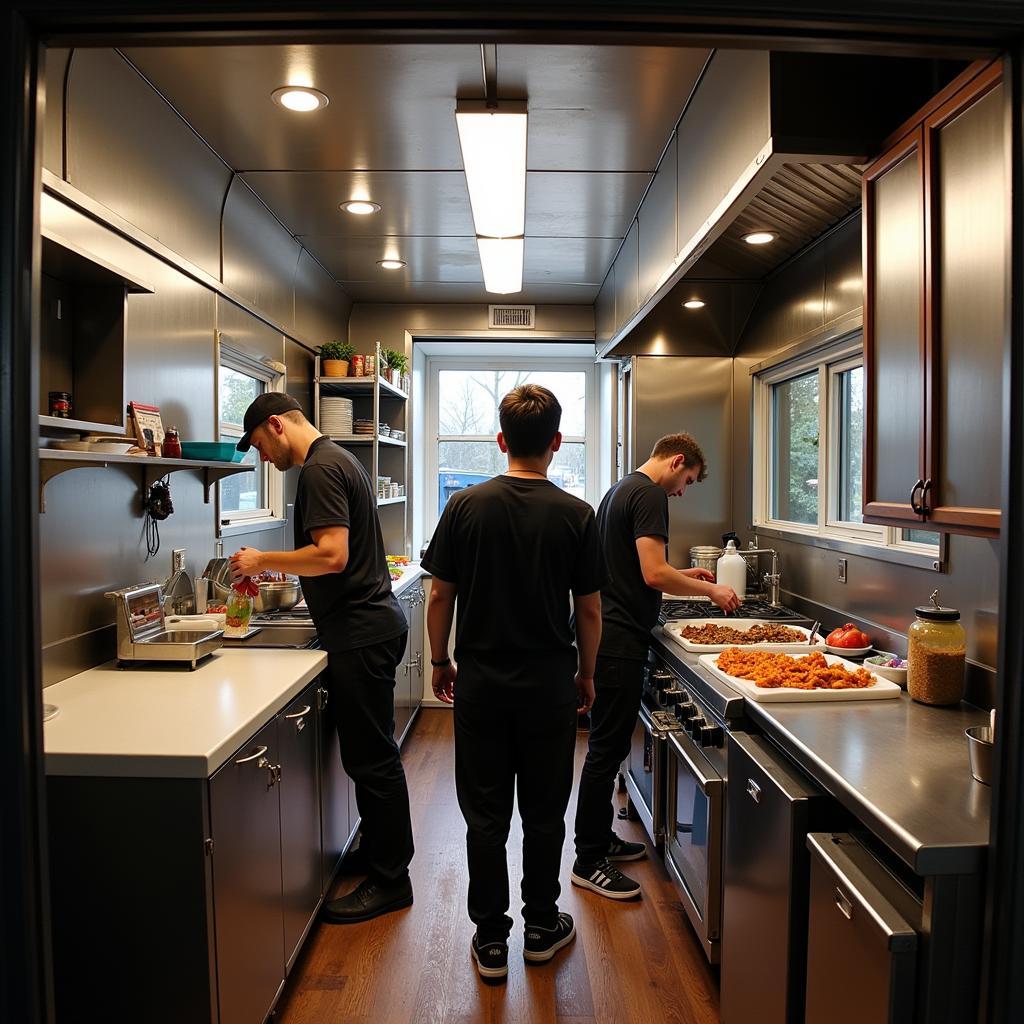 Inside a Crazy Monkey Food Trailer