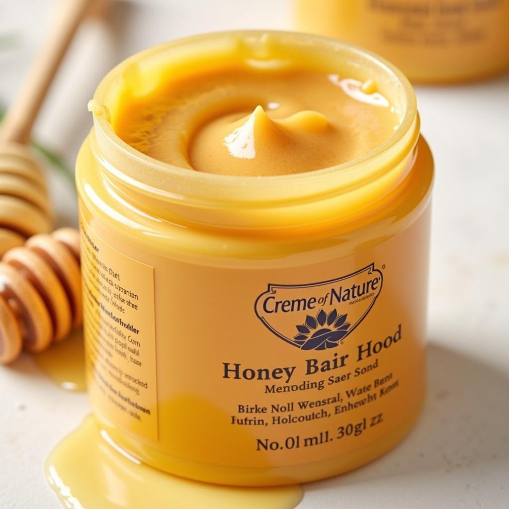 Close-up of Creme of Nature Pure Honey Hair Food product