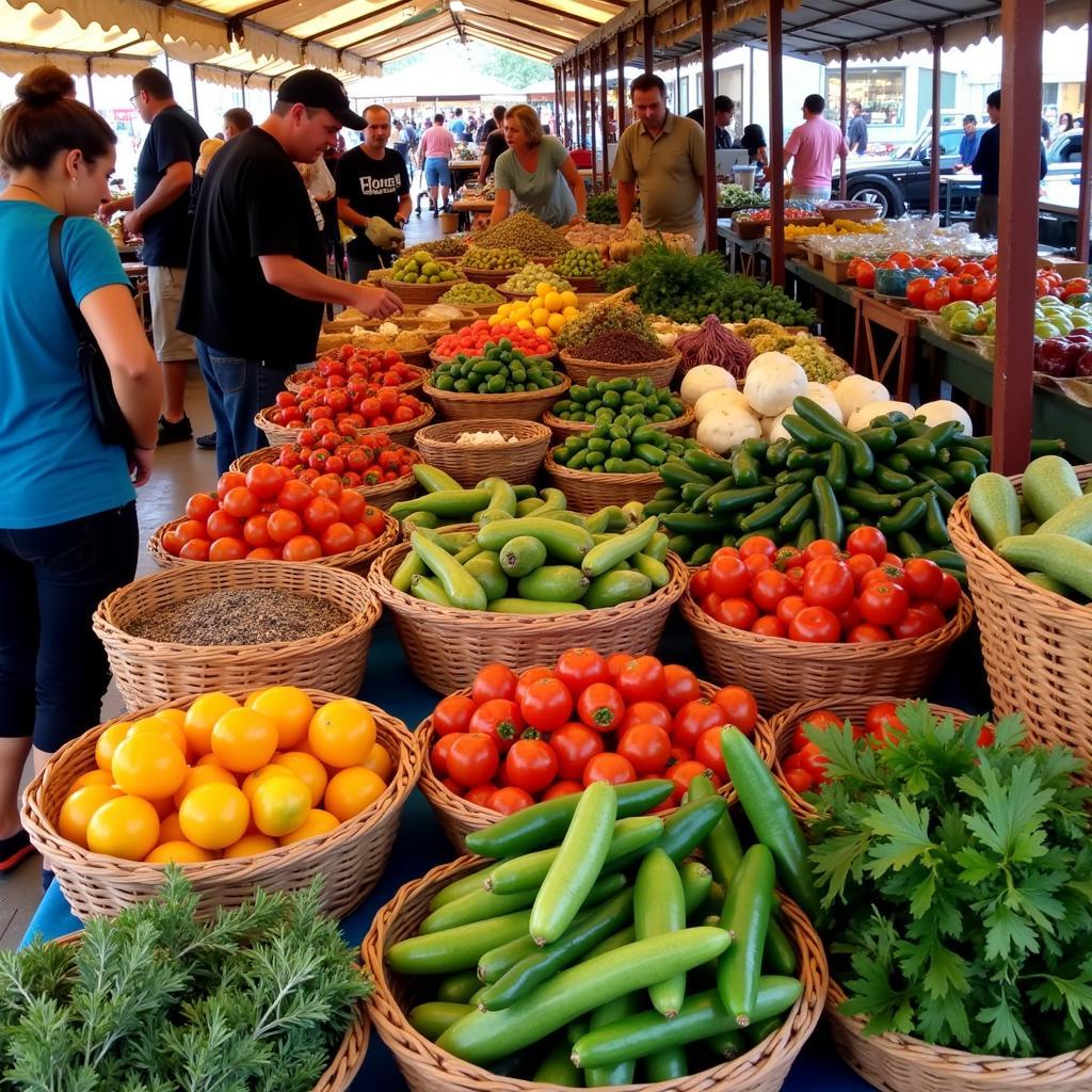 Fresh produce at a Croatian market