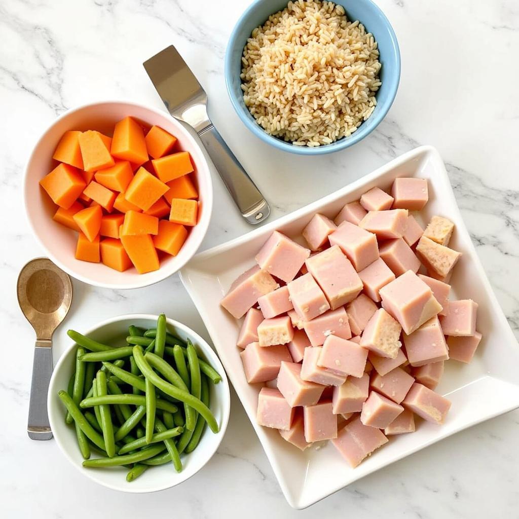 Ingredients for Crock Pot Chicken Dog Food