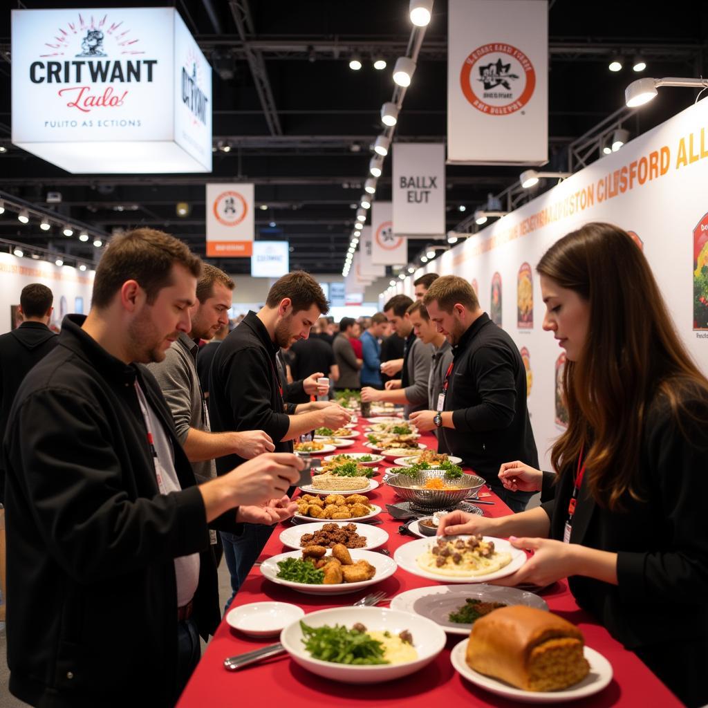 Attendees Exploring Booths at C&S Food Show 2024