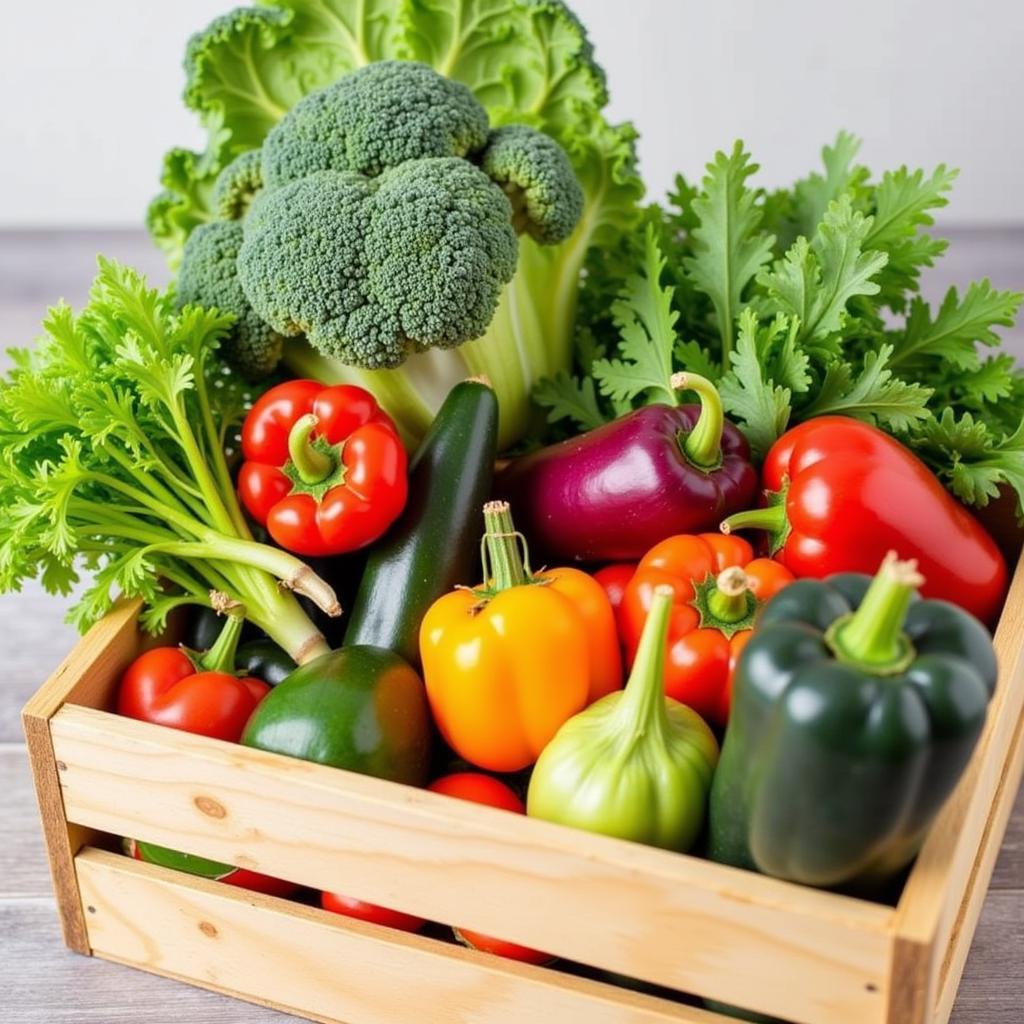 A CSA Box Filled With Fresh, Seasonal Vegetables