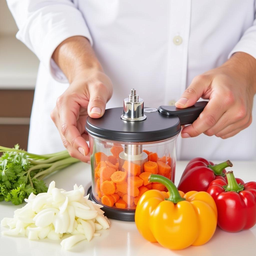 Cuisinart Mini-Prep 3 Cup Food Processor Chopping Vegetables