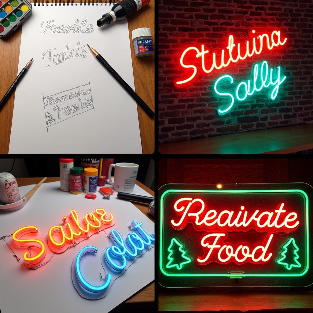 Custom Neon Food Sign Design Process