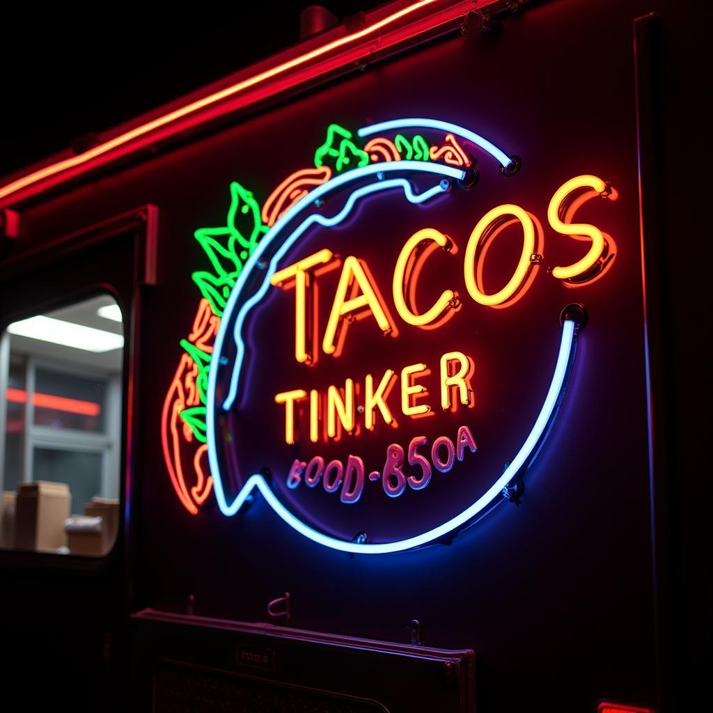 Custom Neon Sign with Food Truck Logo