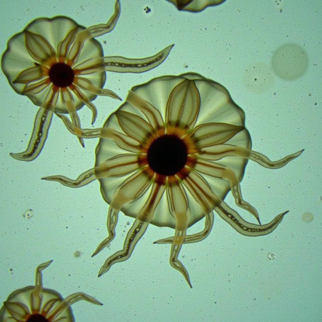 Cyclops Fish Food Under Microscope