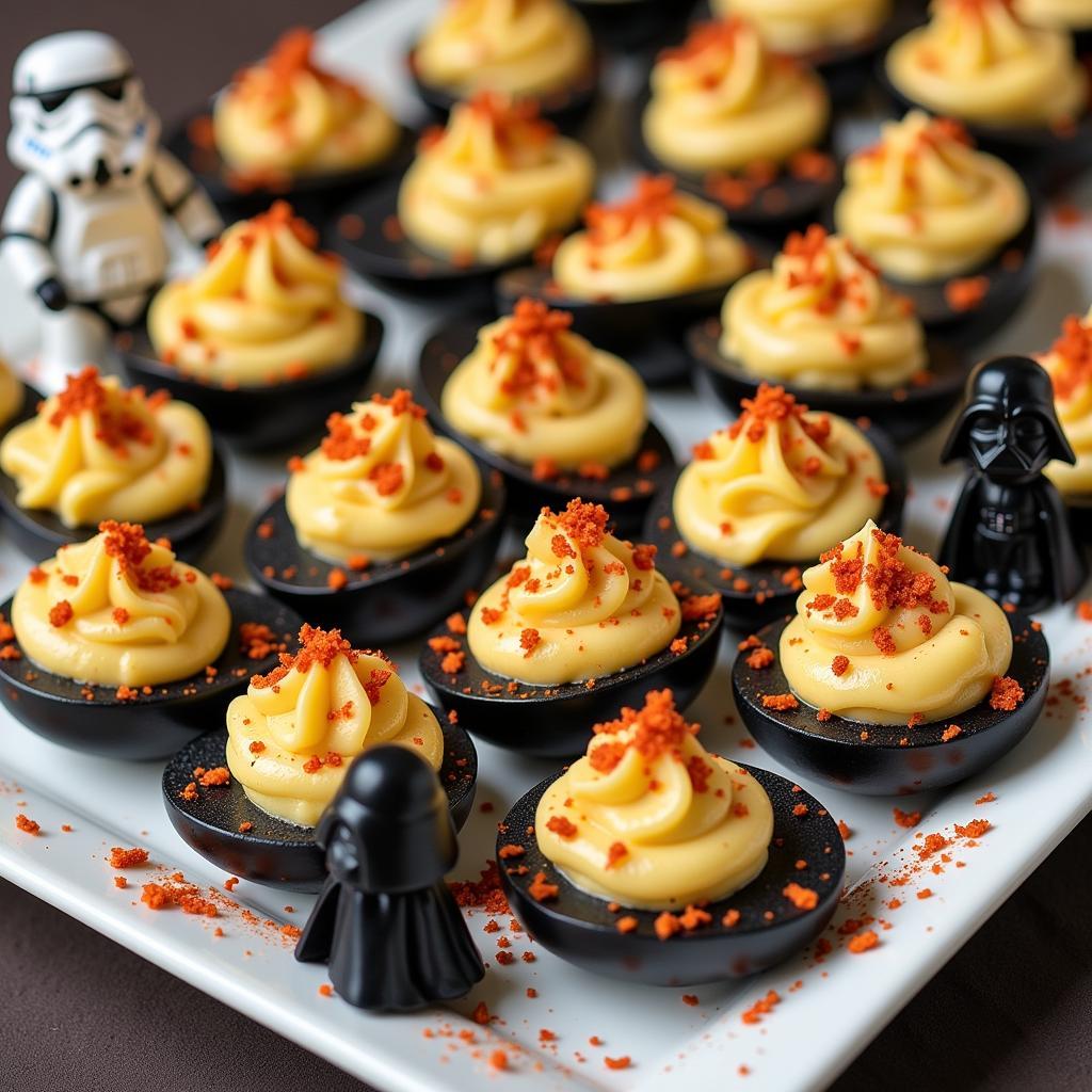 Dark Side Deviled Eggs for a May the 4th Party