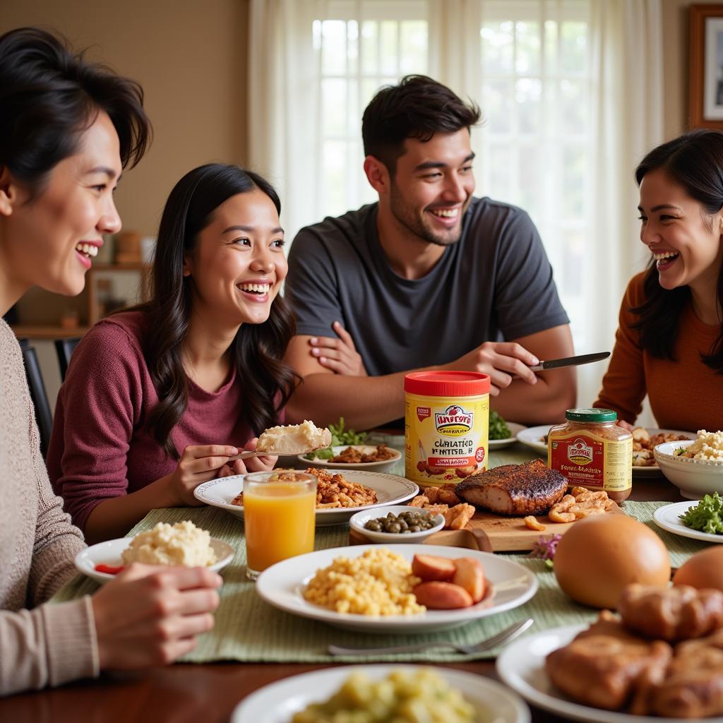 Family Enjoying a Meal Prepared with Darlow's Products