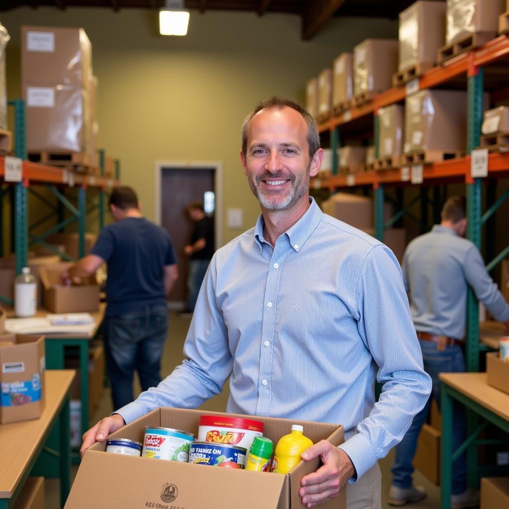 David Goodman at the Redwood Empire Food Bank