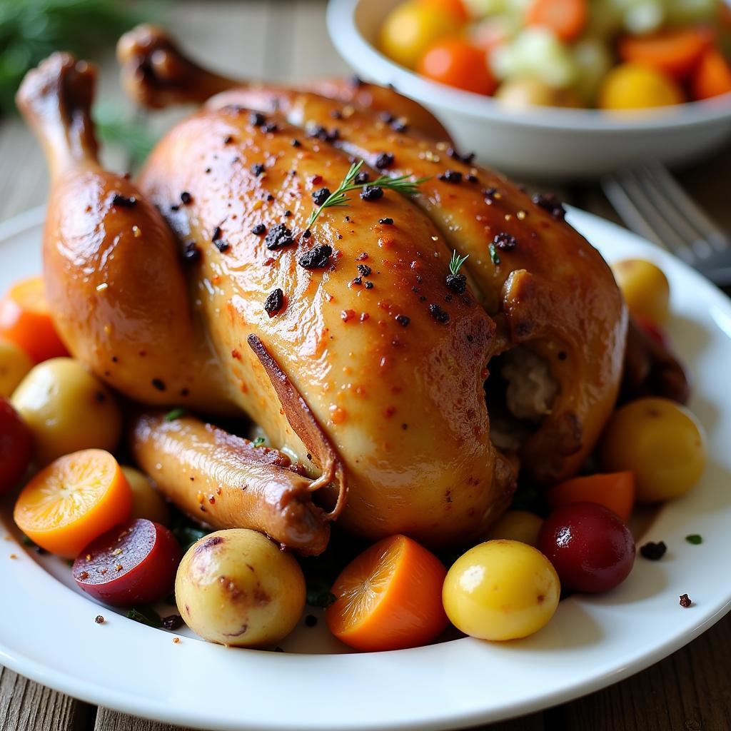 Debbie Food Recipe Example - Roasted Chicken with Root Vegetables