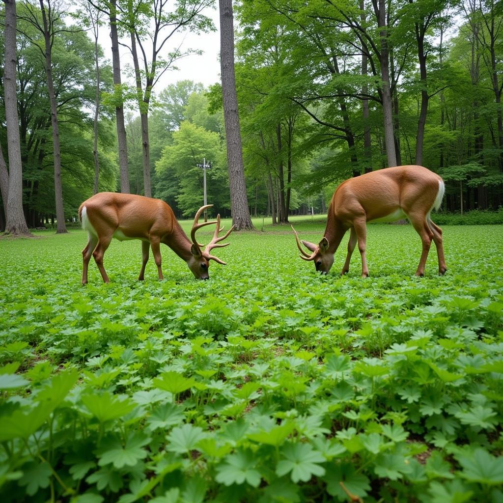 Deep Woods Food Plot with Clover and Chicory Mix