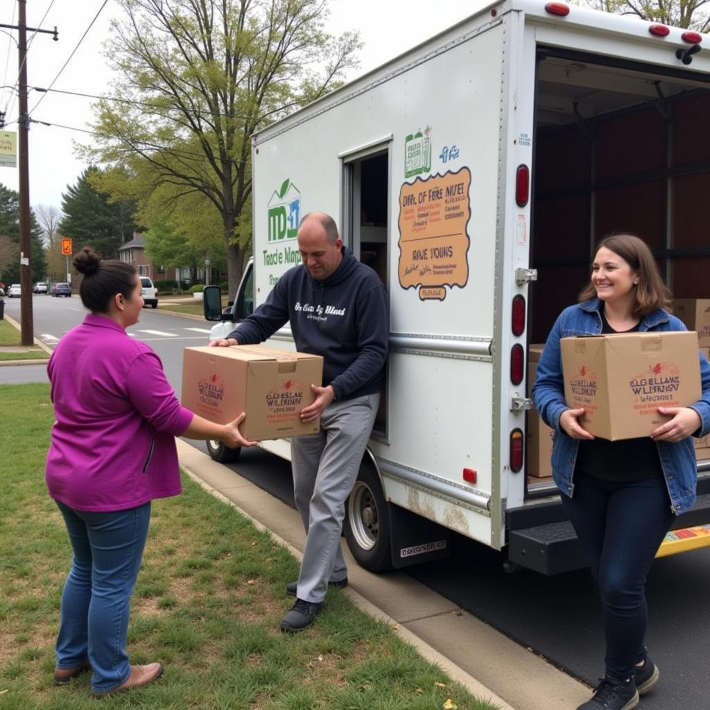 Dekalb County Mobile Food Pantry Delivering Food