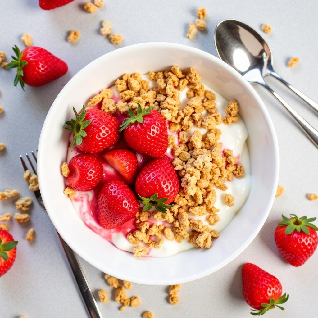 Healthy Snack Combination with Del Mar Strawberry Cups