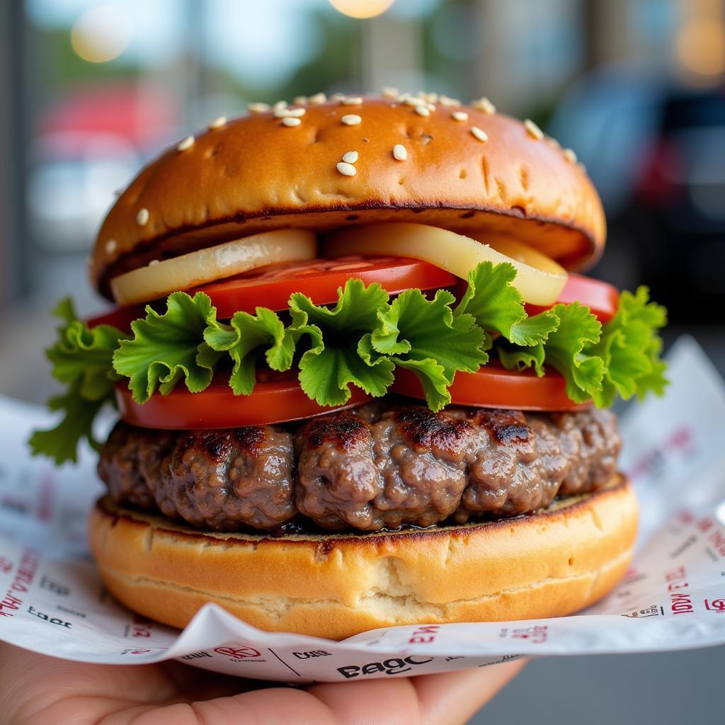 Gourmet Burger from a Delray Beach Food Truck