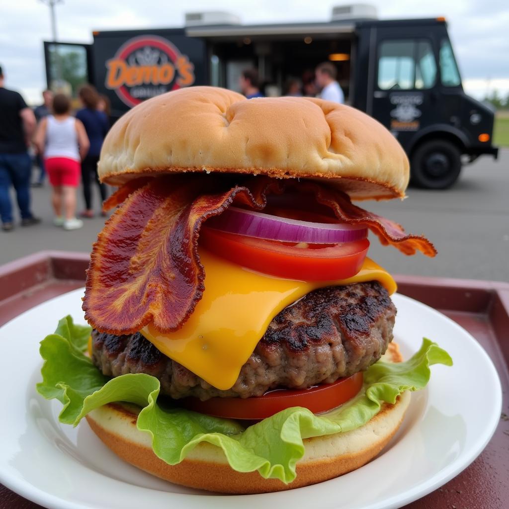 Demo's Grille Food Truck Signature Burger