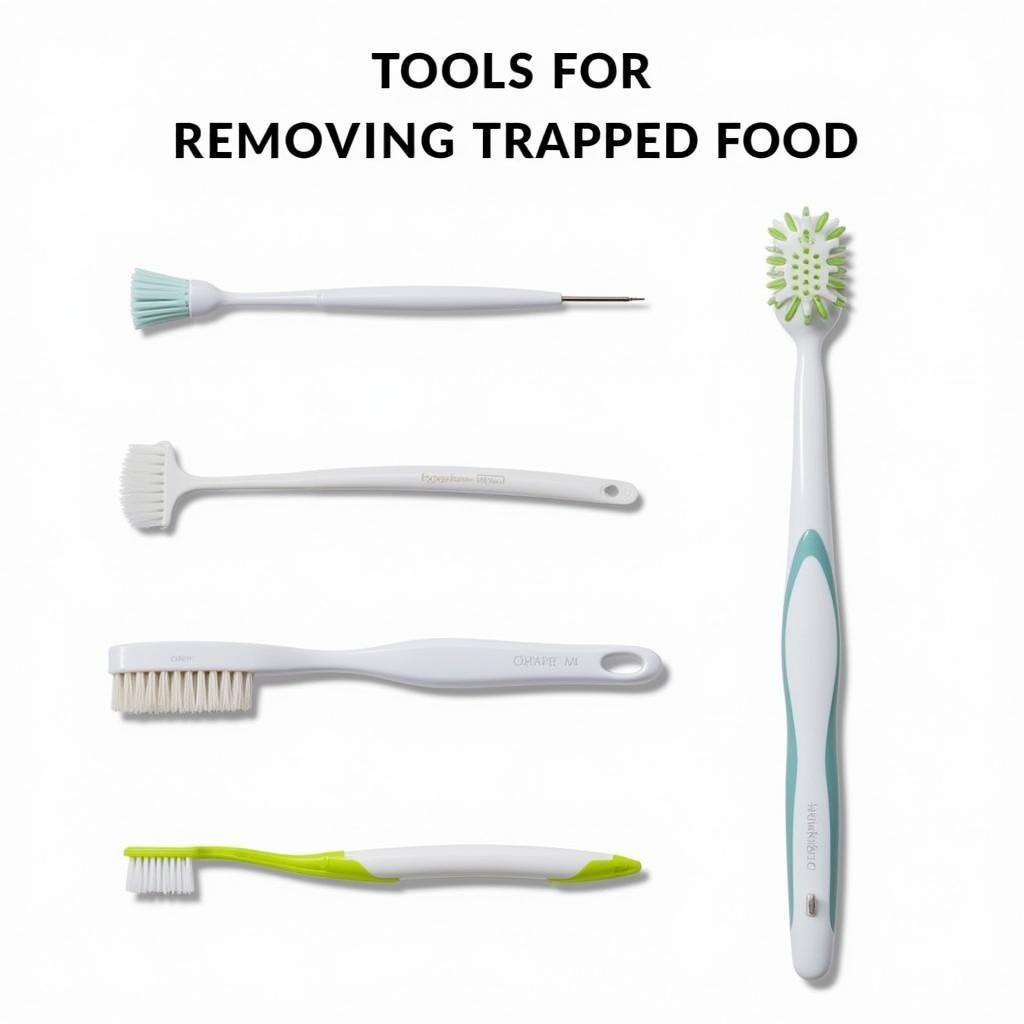 Dental Floss and Interdental Brushes for Removing Trapped Food