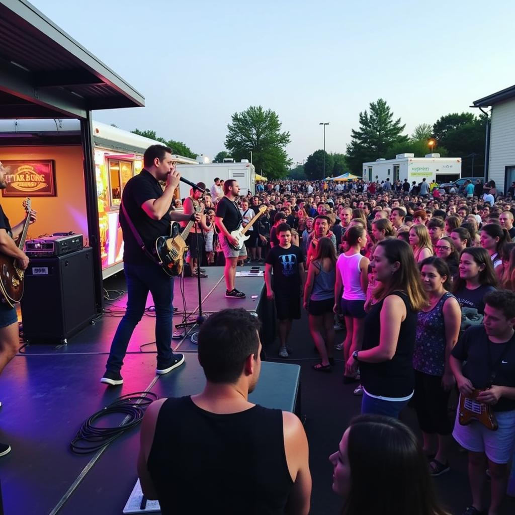 Live music performance at the Denville Food Truck Festival