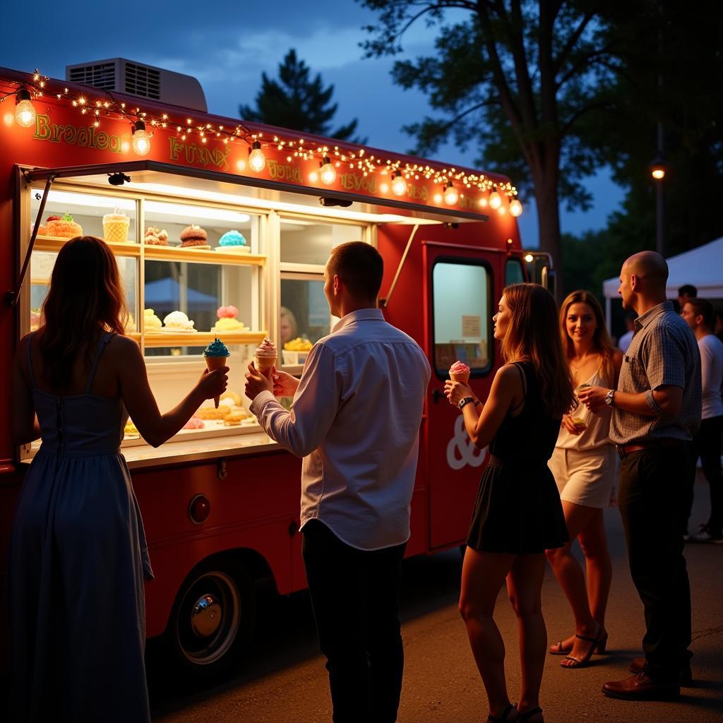 Dessert food truck at a Long Island event