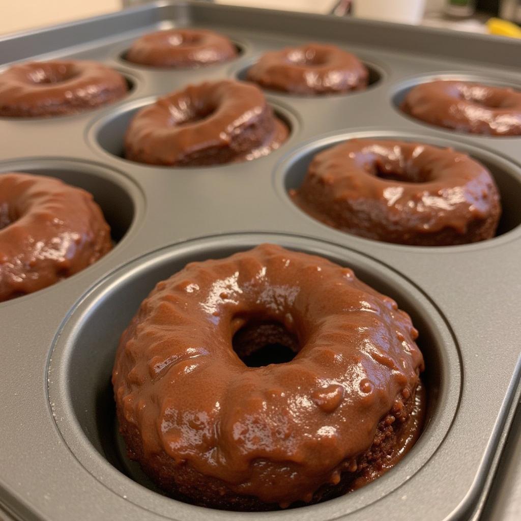 Baking Devil's Food Cake Donuts