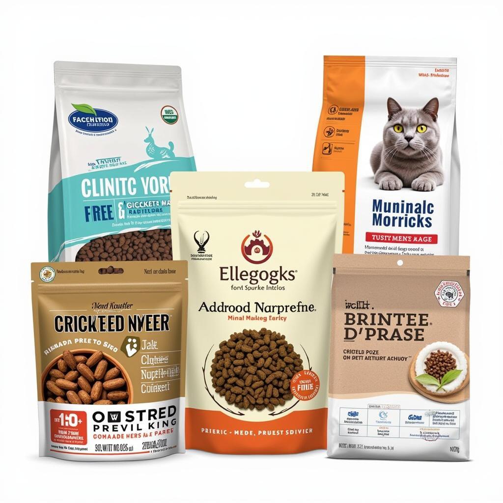 Variety of cricket cat food brands available on the market