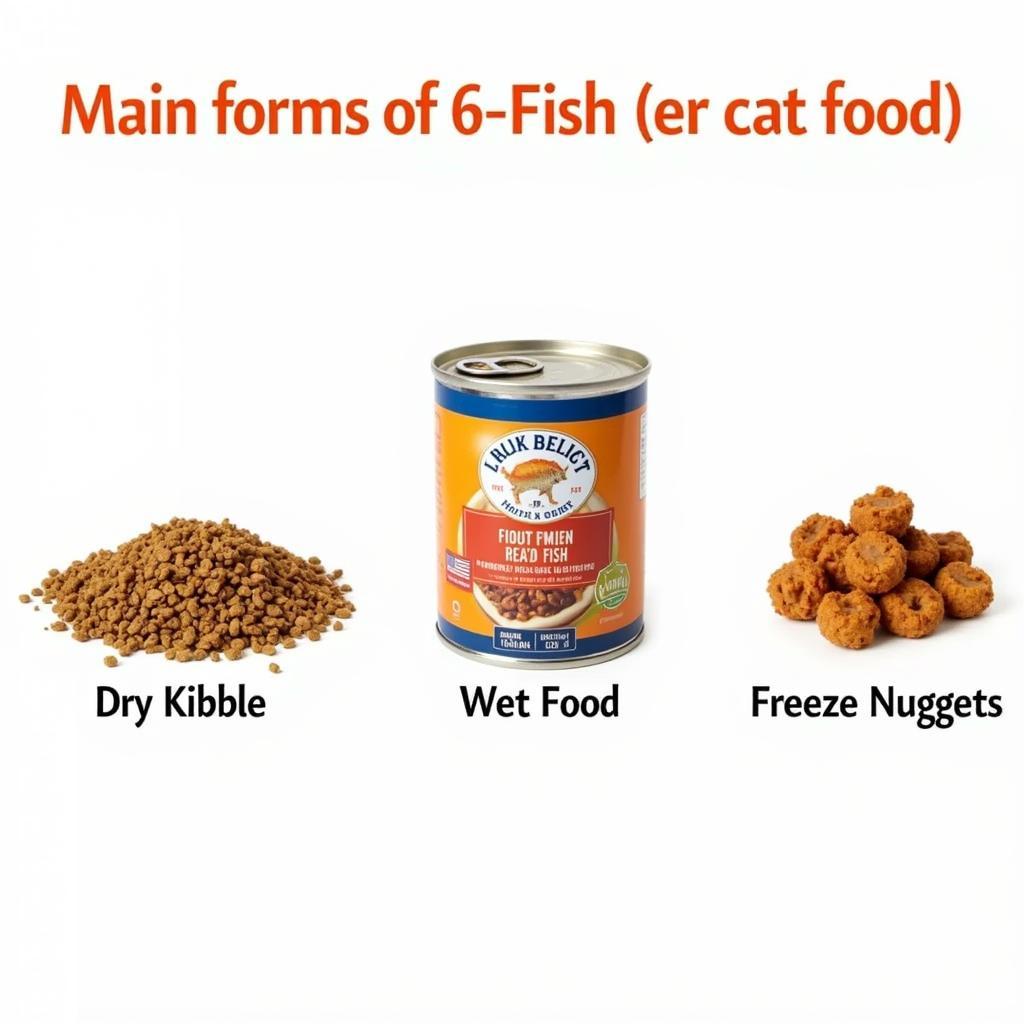 Different Forms of 6 Fish Cat Food - Dry, Wet, and Freeze-Dried