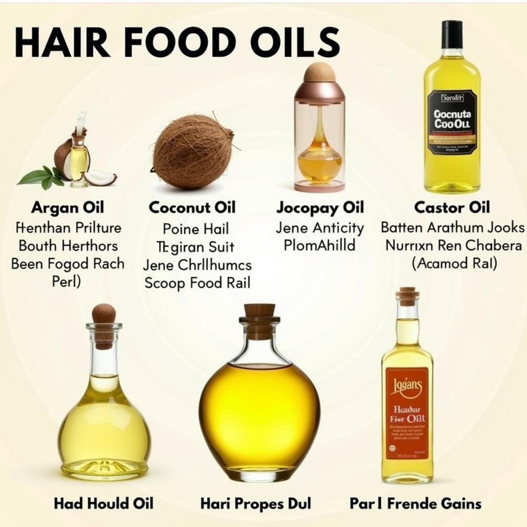 Variety of Hair Food Oils