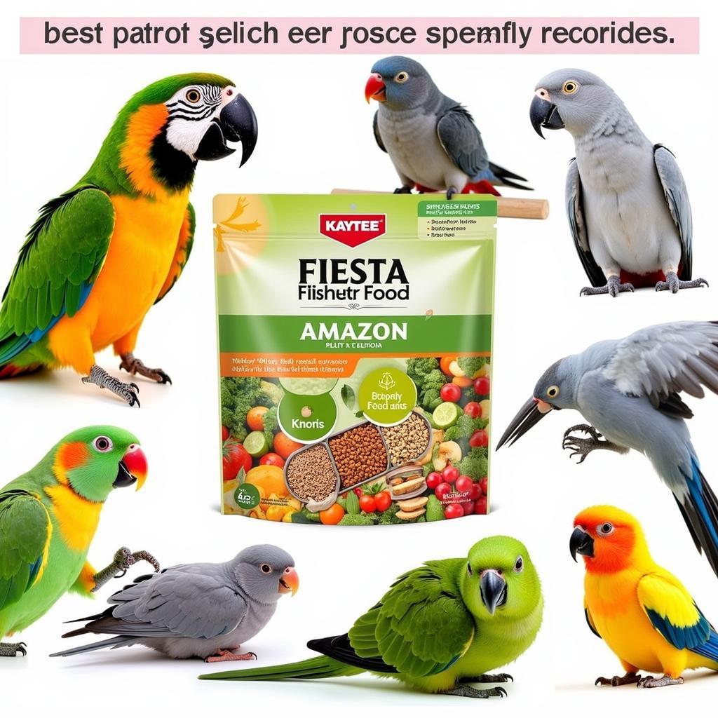 Different Parrot Species Eating Kaytee Fiesta