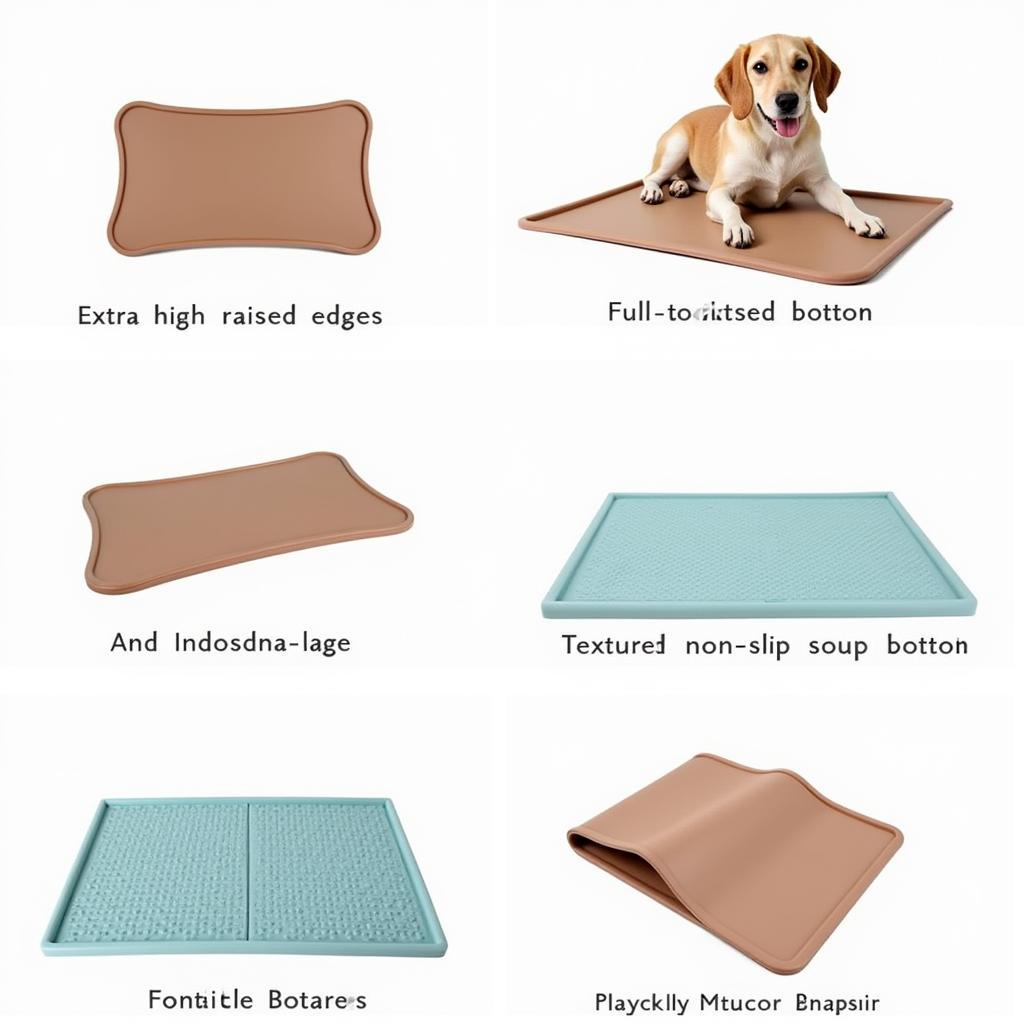 Different Silicone Dog Food Mat Designs: Raised Edges, Non-Slip Bottoms, Foldable Options