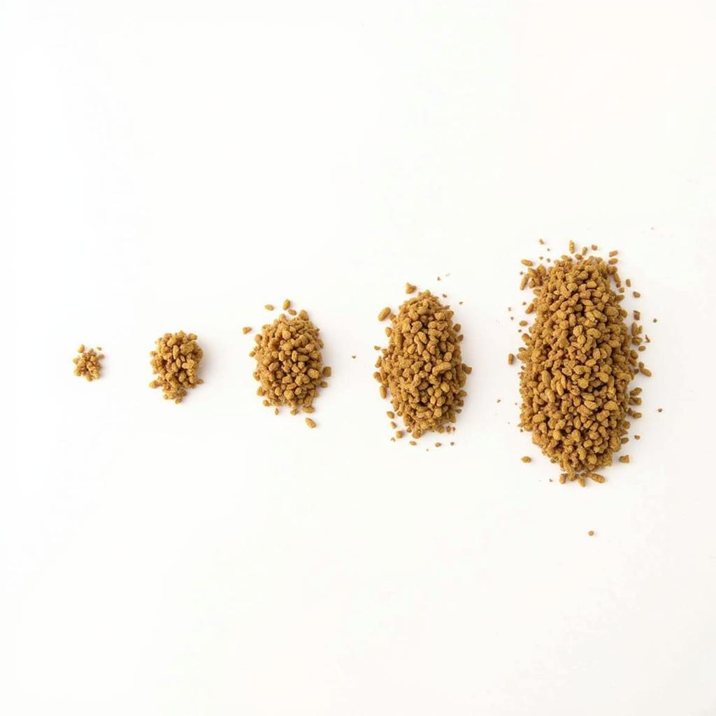 Different Trout Pellet Sizes