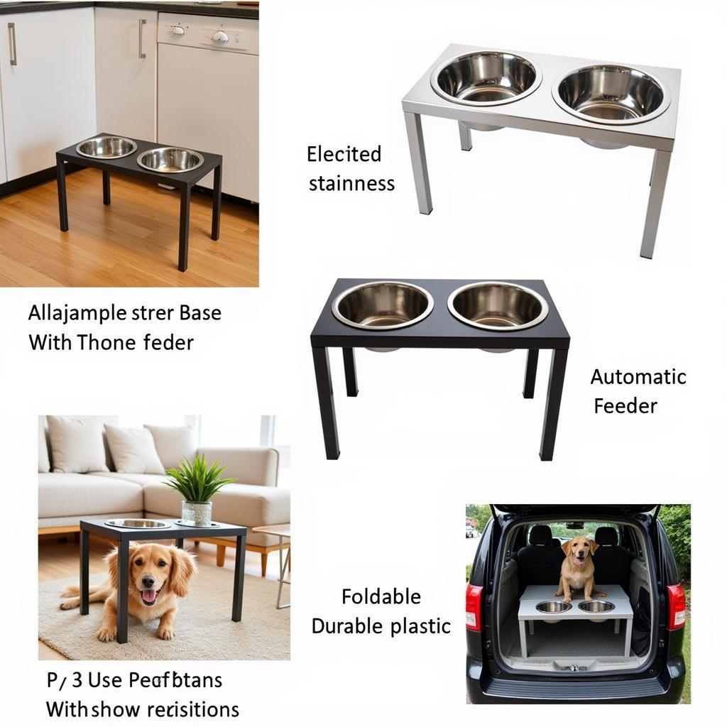 Various 3 Bowl Dog Food Stand Designs: Elevated, Automatic, and Travel