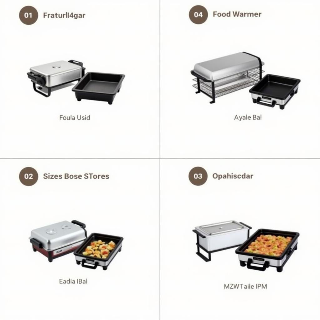 Various 3 Section Food Warmer Models