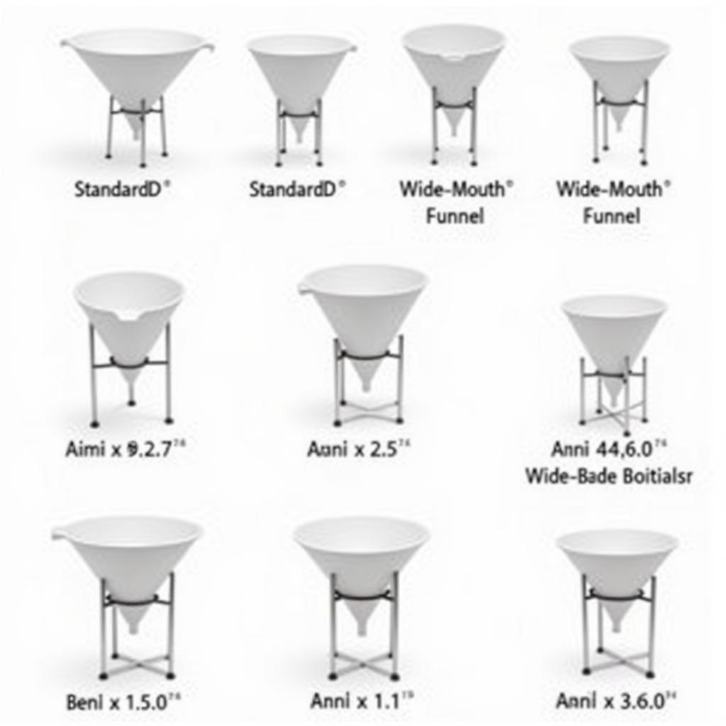 Different Types of Food Funnels with Stands