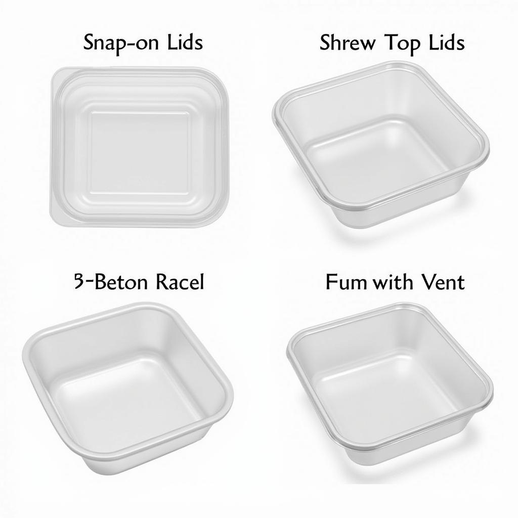 Various Lid Types for Shallow Food Containers