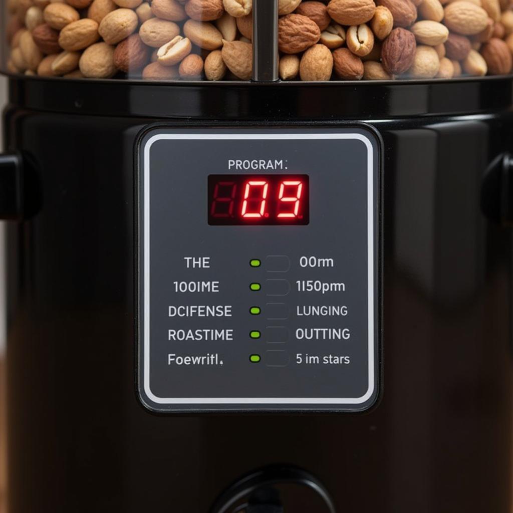 Digital Control Panel on a Nut Roasting Machine