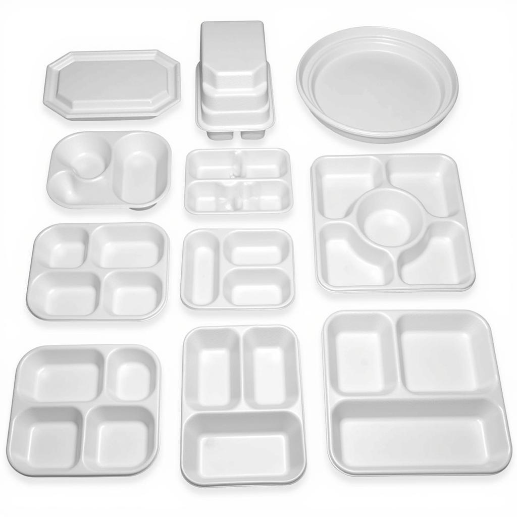 Variety of Disposable Food Trays with Compartments