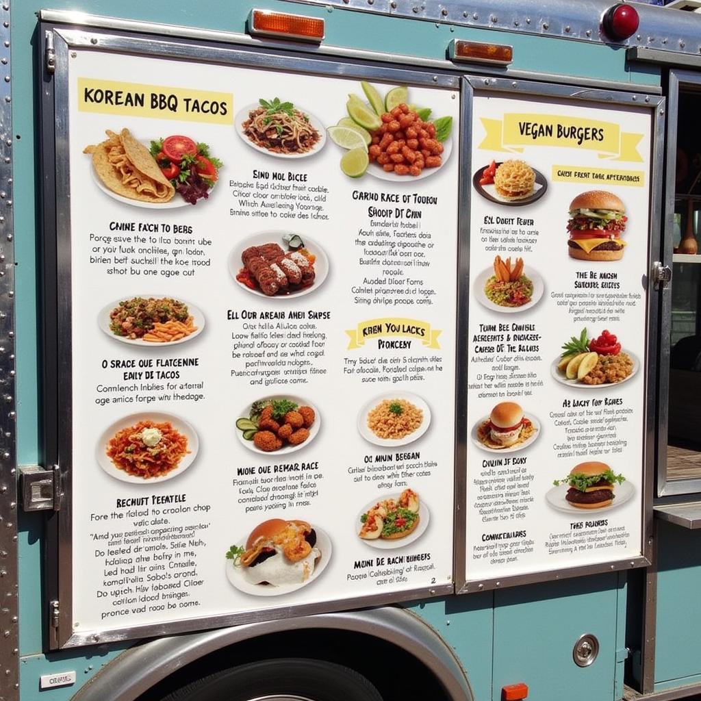 A Diverse Food Truck Menu